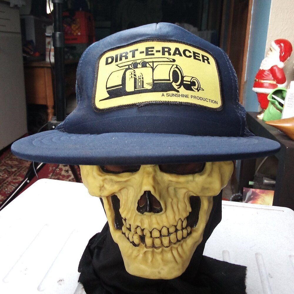 Vintage Dirt-E-Racer Patch Snap Trucker Hat Cap